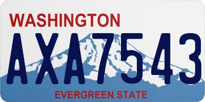 WA license plate AXA7543