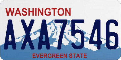 WA license plate AXA7546