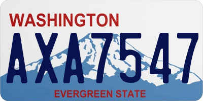 WA license plate AXA7547