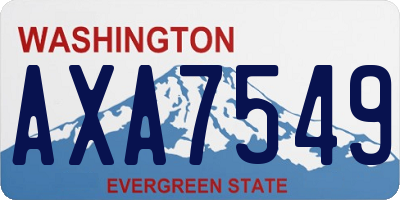 WA license plate AXA7549