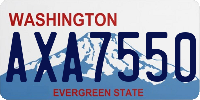 WA license plate AXA7550