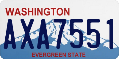 WA license plate AXA7551