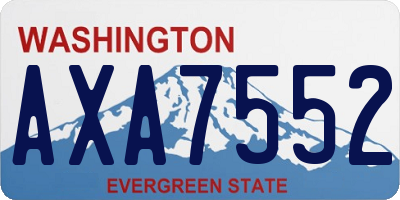 WA license plate AXA7552