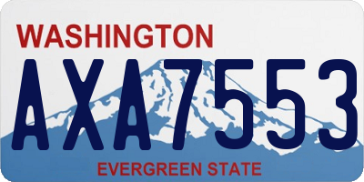 WA license plate AXA7553
