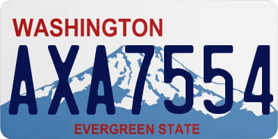 WA license plate AXA7554