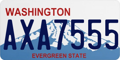 WA license plate AXA7555
