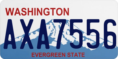 WA license plate AXA7556