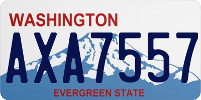 WA license plate AXA7557