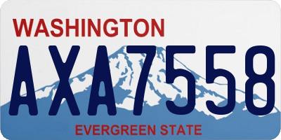 WA license plate AXA7558