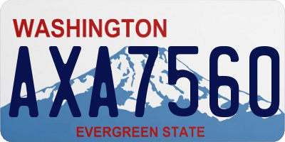 WA license plate AXA7560