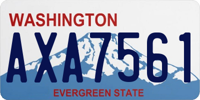 WA license plate AXA7561