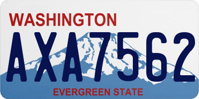 WA license plate AXA7562