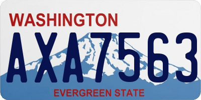 WA license plate AXA7563