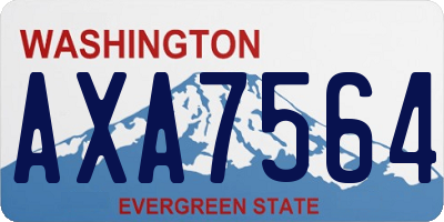 WA license plate AXA7564