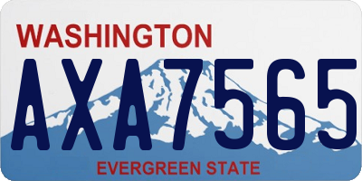 WA license plate AXA7565