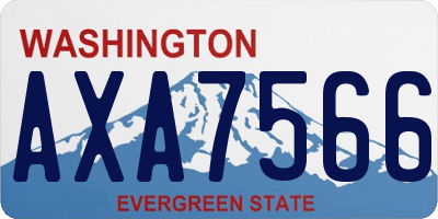 WA license plate AXA7566