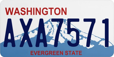 WA license plate AXA7571