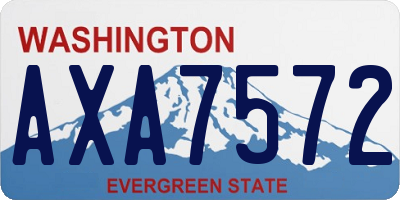 WA license plate AXA7572