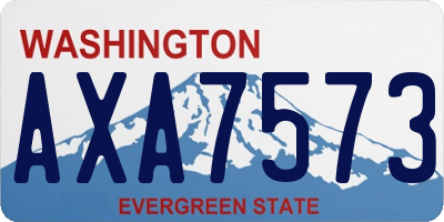 WA license plate AXA7573