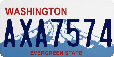 WA license plate AXA7574