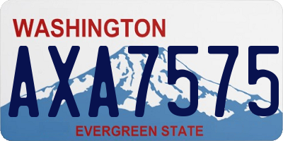 WA license plate AXA7575