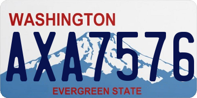 WA license plate AXA7576