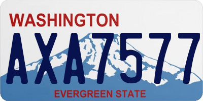 WA license plate AXA7577