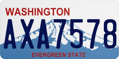 WA license plate AXA7578