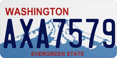WA license plate AXA7579