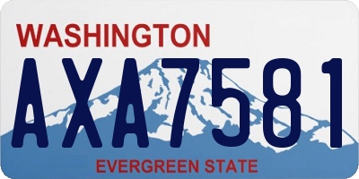 WA license plate AXA7581