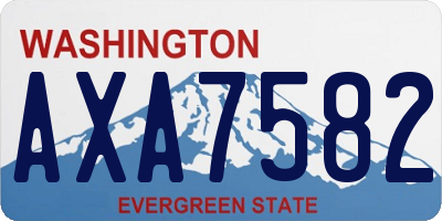 WA license plate AXA7582