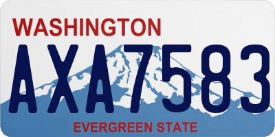 WA license plate AXA7583