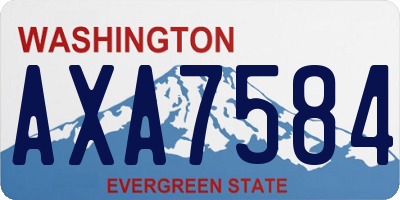 WA license plate AXA7584
