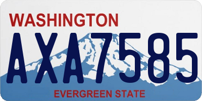 WA license plate AXA7585