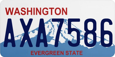 WA license plate AXA7586