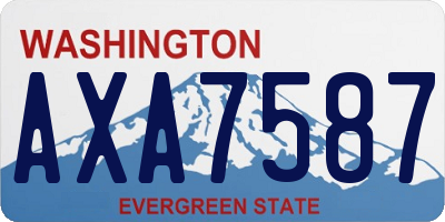 WA license plate AXA7587