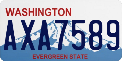 WA license plate AXA7589