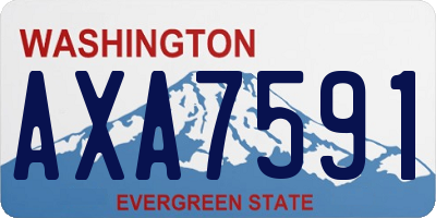 WA license plate AXA7591