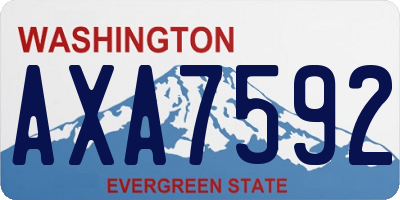 WA license plate AXA7592