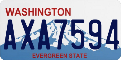 WA license plate AXA7594