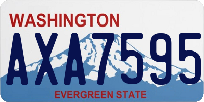 WA license plate AXA7595