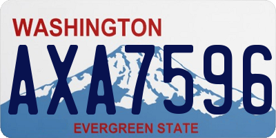 WA license plate AXA7596