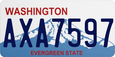 WA license plate AXA7597