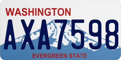 WA license plate AXA7598
