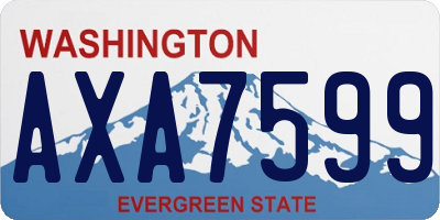 WA license plate AXA7599