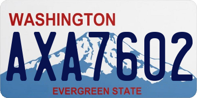 WA license plate AXA7602