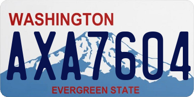 WA license plate AXA7604