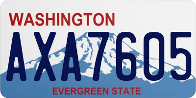 WA license plate AXA7605
