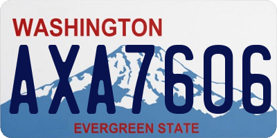 WA license plate AXA7606