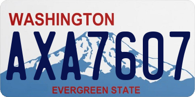 WA license plate AXA7607